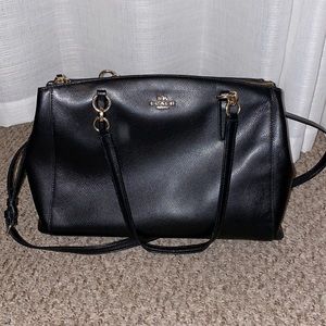Black carry-all/crossbody authentic Coach bag!